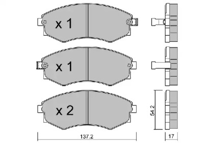 Комплект тормозных колодок (AISIN: BPHY-1906)